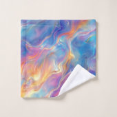 Colorful opal swirly flowing marble texture bad handdoek (Wasdoekje)