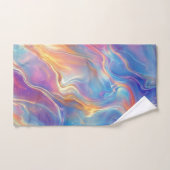 Colorful opal swirly flowing marble texture bad handdoek (Handdoek)