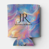 Colorful opal swirly flowing marble texture blikjeskoeler (Achterkant)