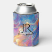 Colorful opal swirly flowing marble texture blikjeskoeler (Blikje Achterkant)