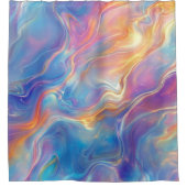 Colorful opal swirly flowing marble texture douchegordijn (Voorkant)