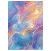 Colorful opal swirly flowing marble texture klembord (Achterkant)