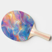 Colorful opal swirly flowing marble texture tafeltennisbatje (Zijkant)