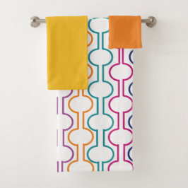 Colorful Open Circles Bath Towel Set Bad Handdoek