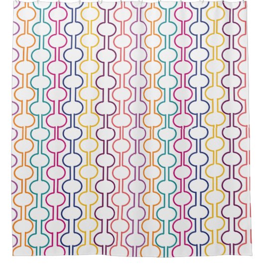 Colorful Open Circles Douchegordijn (Voorkant)