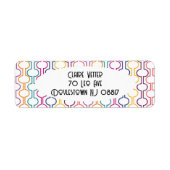 Colorful Open Circles Etiket (Voorkant)