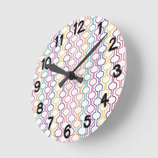 Colorful Open Circles Ronde Klok (Hoek)