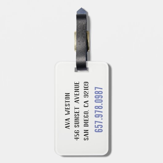 Colorful Oragami Map Travellers Bagagelabel (Achterkant verticaal)