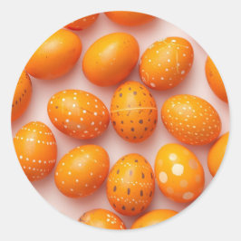 Colorful Orange Easter Egg Hunt  Ronde Sticker