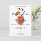 Colorful oranje cocktail-uitnodiging kaart (Staand voorkant)