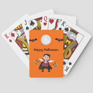 Colorful Oranje Jumping Halloween Kinder Partij Pokerkaarten