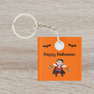 Colorful Oranje Jumping Halloween Kinder Partij Sleutelhanger