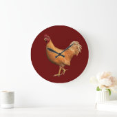 Colorful Oranje Rooster Grote Klok (Huis)
