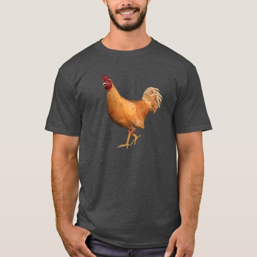 Colorful Oranje Rooster T-shirt (Voorkant)