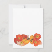 Colorful Oranje Yellow White Poppies Sjabloon Kaart (Achterkant)