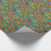 Colorful  Orante Paisley Cadeaupapier (Hoek)