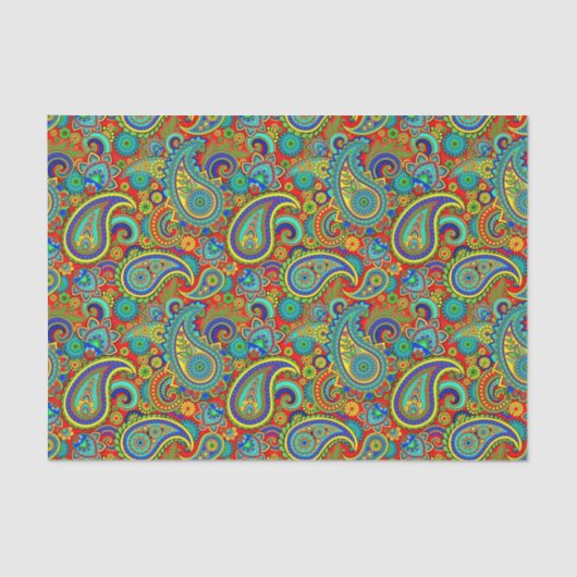 Colorful Orante Paisley Tissuepapier (Voorkant)