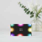 Colorful Orbs on Black Visitekaartje (Staand voorkant)