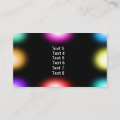 Colorful Orbs on Black Visitekaartje (Achterkant)