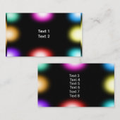 Colorful Orbs on Black Visitekaartje (Voorkant / Achterkant)