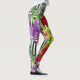 Colorful Orchid Flowers Waterverf Patroon Leggings