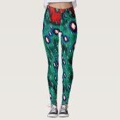 Colorful Organic Pattern Leggings (Voorkant)