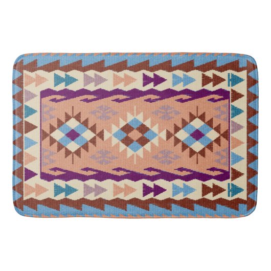 Colorful Oriental Kilim Rug Badmat (Voorkant)