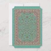 Colorful Oriental Rug Pattern Rehearsal Dinner Kaart (Achterkant)