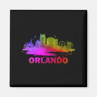 Colorful Orlando Cityscape Souvenir - Orlando Magneet