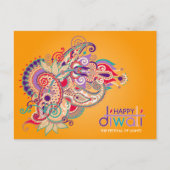 Colorful Ornament Happy Diwali Briefkaart (Voorkant)