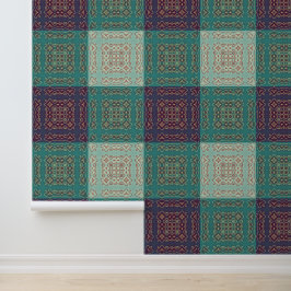 Colorful Ornamental Folk-Inspired Behang