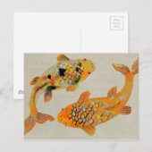 Colorful Ornamental Koi Fish Swimming Briefkaart (Voorkant / Achterkant)