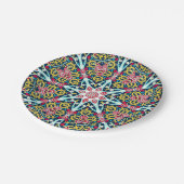 Colorful Ornamental Rosette Mandala Art Papieren Bordje (Gekanteld)