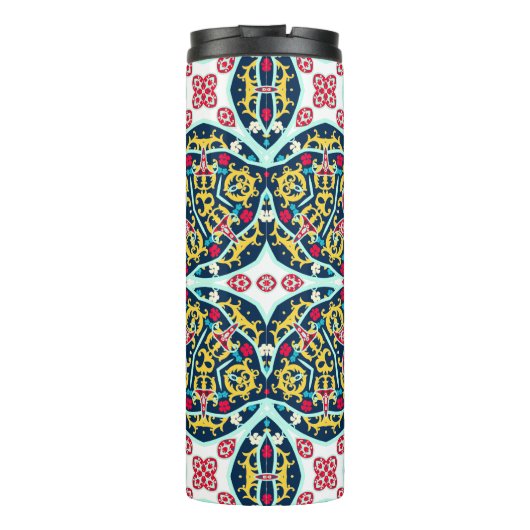 Colorful Ornamental Rosette Mandala Art Thermosbeker (Achterkant)