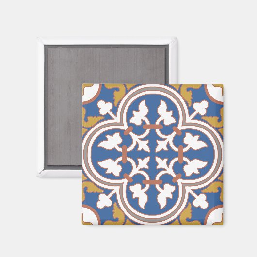 Colorful Ornamental Tegel Pattern Magneet (Voorkant / Achterkant)