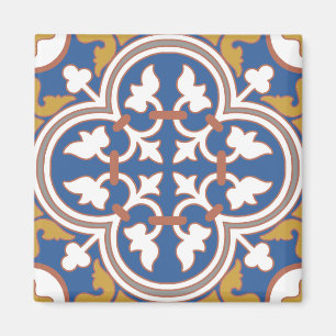 Colorful Ornamental Tegel Pattern Magneet