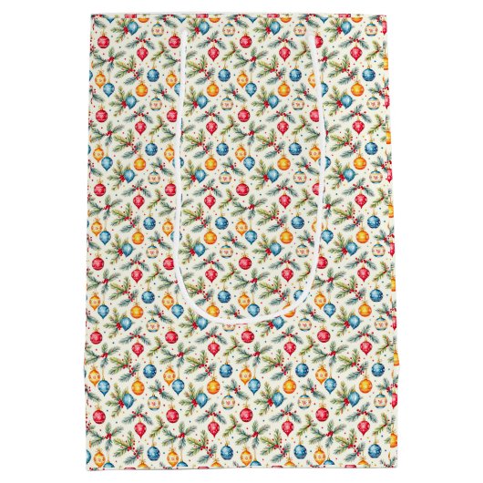 Colorful Ornaments Medium Cadeauzakje (Achterkant)