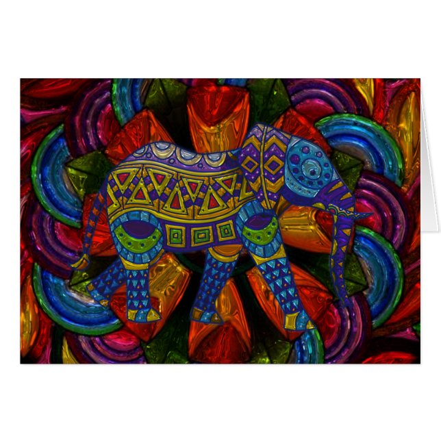 Colorful Ornate Elephant and Mandala (Voorkant Horizontaal)