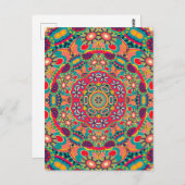 Colorful Ornate Kaleidoscope Mandala Pattern Briefkaart (Voorkant / Achterkant)