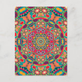 Colorful Ornate Kaleidoscope Mandala Pattern Briefkaart (Voorkant)