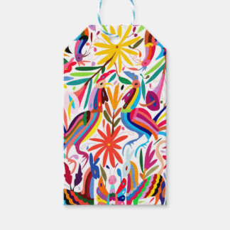 Colorful Otomi Print Gift Label Cadeaulabel
