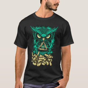 Colorful Owl Art, prachtig vormgegeven grafisch ta T-shirt