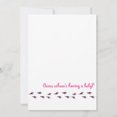 Colorful Owl Baby shower Invitation Kaart (Achterkant)