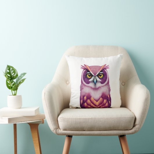 Colorful Owl Bird Artwork Kussen (Stoel)
