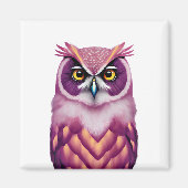 Colorful Owl Bird Artwork Magneet (Voorkant)
