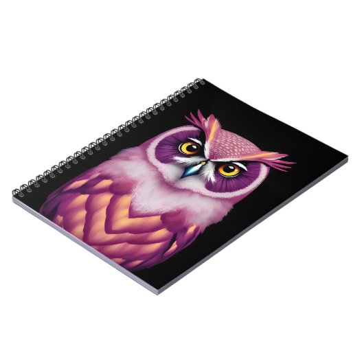 Colorful Owl Bird Artwork Notitieboek (Linkerzijde)