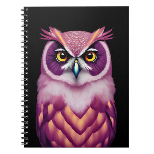 Colorful Owl Bird Artwork Notitieboek