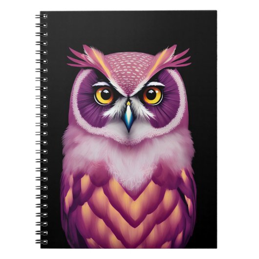 Colorful Owl Bird Artwork Notitieboek (Voorkant)