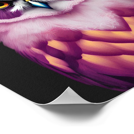 Colorful Owl Bird Artwork Poster (Hoek)