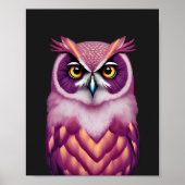 Colorful Owl Bird Artwork Poster (Voorkant)